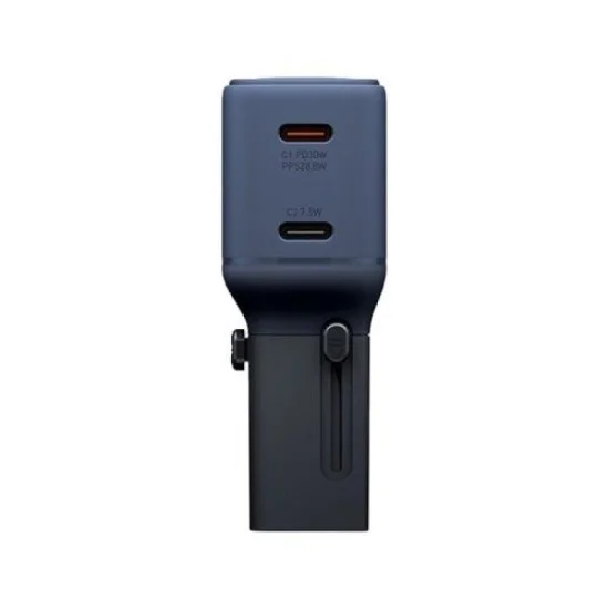 Energea TravelGo Adapter 30 2 Port USB-C 30W PD Travel Adapter - Indigo Blue